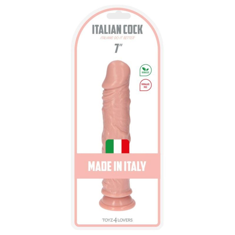 Realistyczne cieliste dildo z przyssawką 18 cm